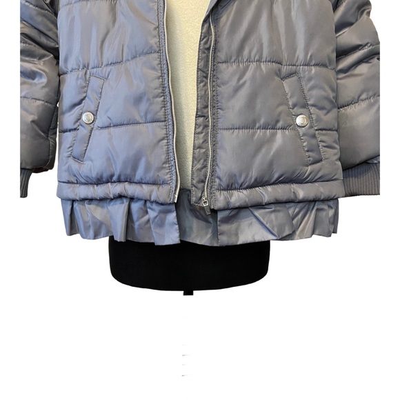 Tommy Hilfiger Gray Ruffle Winter Coat Girls Size 5/6 - Picture 6 of 16